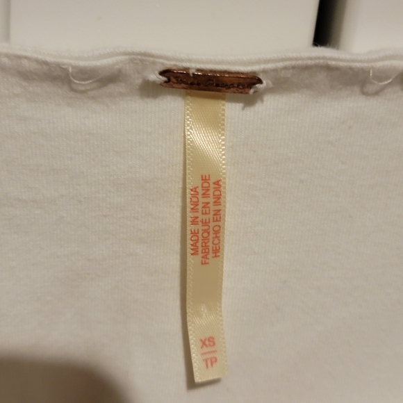 Free People 2 Tone Tank Top White Navy XS - Picture 3 of 5